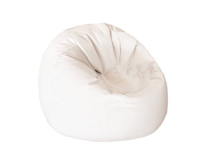 Pouf xl velours blanc