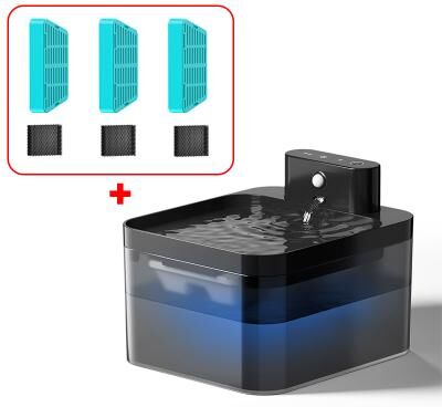 Discount Dollar Deals Smart Wireless Automatic Pet Water Fountain For Cats Dogs Infrared Sensor Activated, Self Cleaning Pet Drink Dispenser add 3 Filters Set