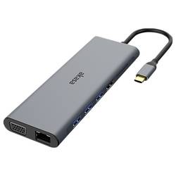 Akasa USB-C® Dockingstation USB Type-C 14-In-1 Dock Passend für Marke Dockingstations: Universal integrierter Kartenleser, USB-C® Power Delivery AK-CBCA28-18BK