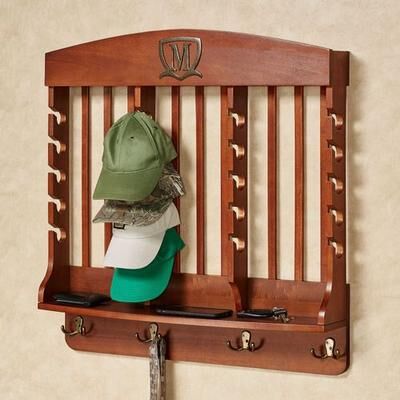 Touch of Class Deluxe Horizontal Cap Rack Classic Cherry 20 Cap, 20 Cap, Classic Cherry