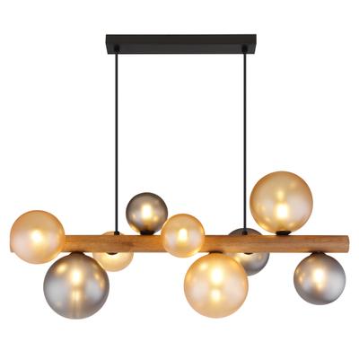 GLOBO LIGHTING Hängeleuchte "RIHA", gold (schwarz matt), H: 150cm, 1 Stk., Leuchten, Hängelampe Esszimmer-Leuchte Esstischleuchte Wohnzimmer, Hängeleuchte
