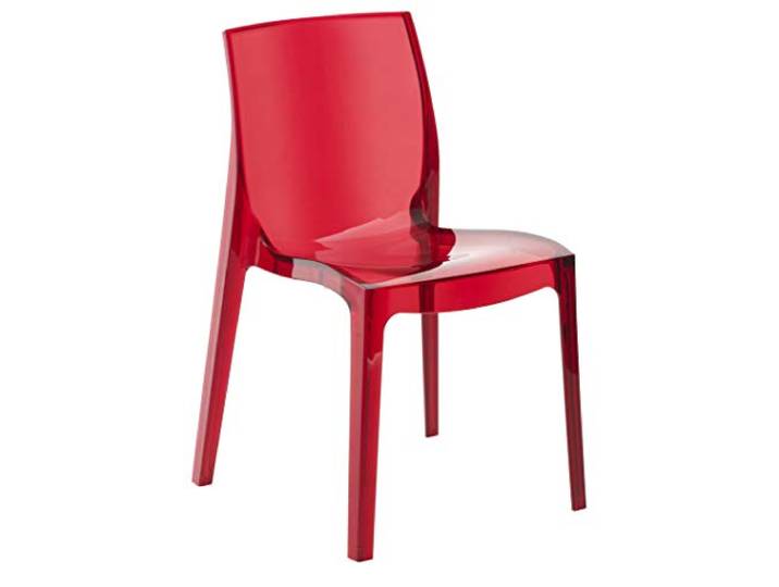 WEBER INDUSTRIES Chaise empilable Jewel\, Rouge Transparent