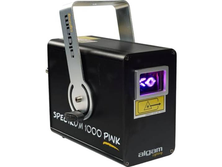 ALGAM LIGHTING - SPECTRUM 1000 PINK - Laser d'animation monochrome rose 1000 mW - Classe laser 4 - IP20-260 x 260 x 150 mm