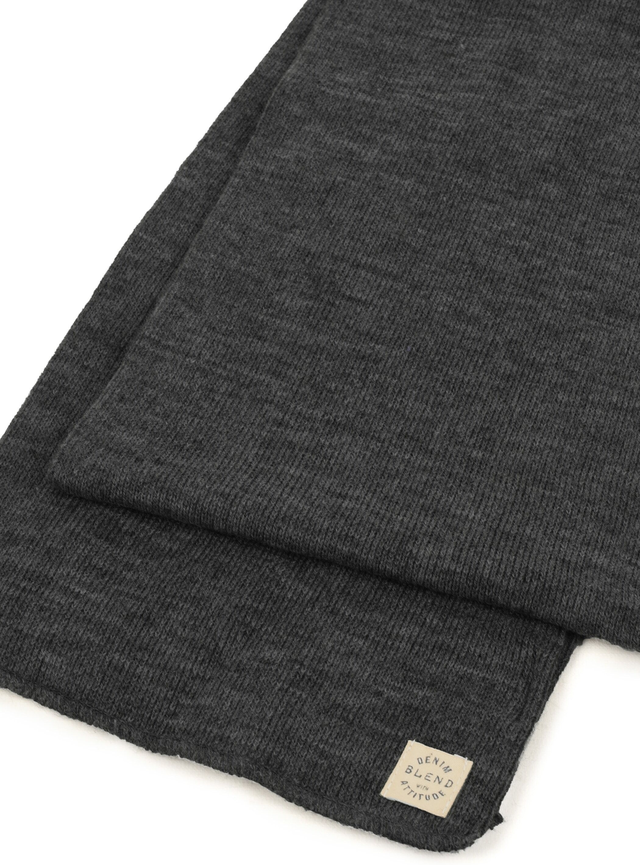 Strickschal BLEND "Strickschal BHScar", Herren, Gr. one, grau (charcoal), Obermaterial: 100% Polyacryl PAN., Modetücher Strickschal