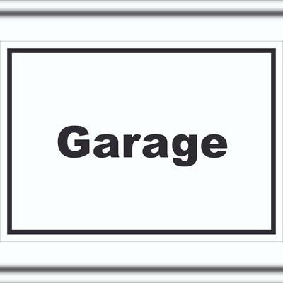 HB-Druck Garage Schild mit Text Auto Stellplatz waagerecht A6 (105x148mm)