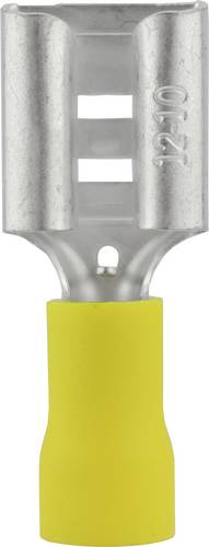 Vogt Verbindungstechnik 3914 Flachsteckhülse Steckbreite: 9.5mm Steckdicke: 1.2mm 180° Teilisoliert Gelb