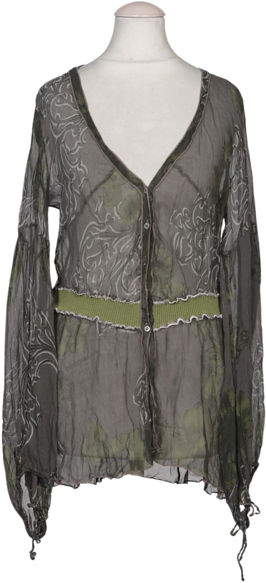 Tandem Damen Bluse, Grün, Gr. EU 30 (IT 36), Seide / Synthetik - Second Hand