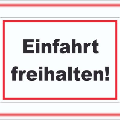 HB-Druck Einfahrt freihalten Aufkleber A0 (841x1189mm)