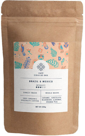 Cafe Cielo De Oro Specialty Coffee Blend - Mexico & Brazil Beans 250g
