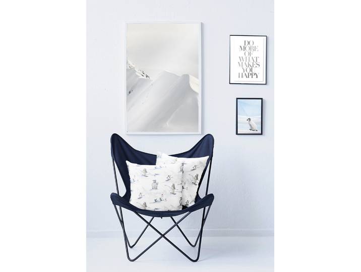 Dekokissen APELT 5800 , blau (blau, weiß, bedruckt), B:49cm L:49cm, Baumwolle, Polyester, Dekokissen_Sitzkissen_Kissenhüllen, Dekokissen