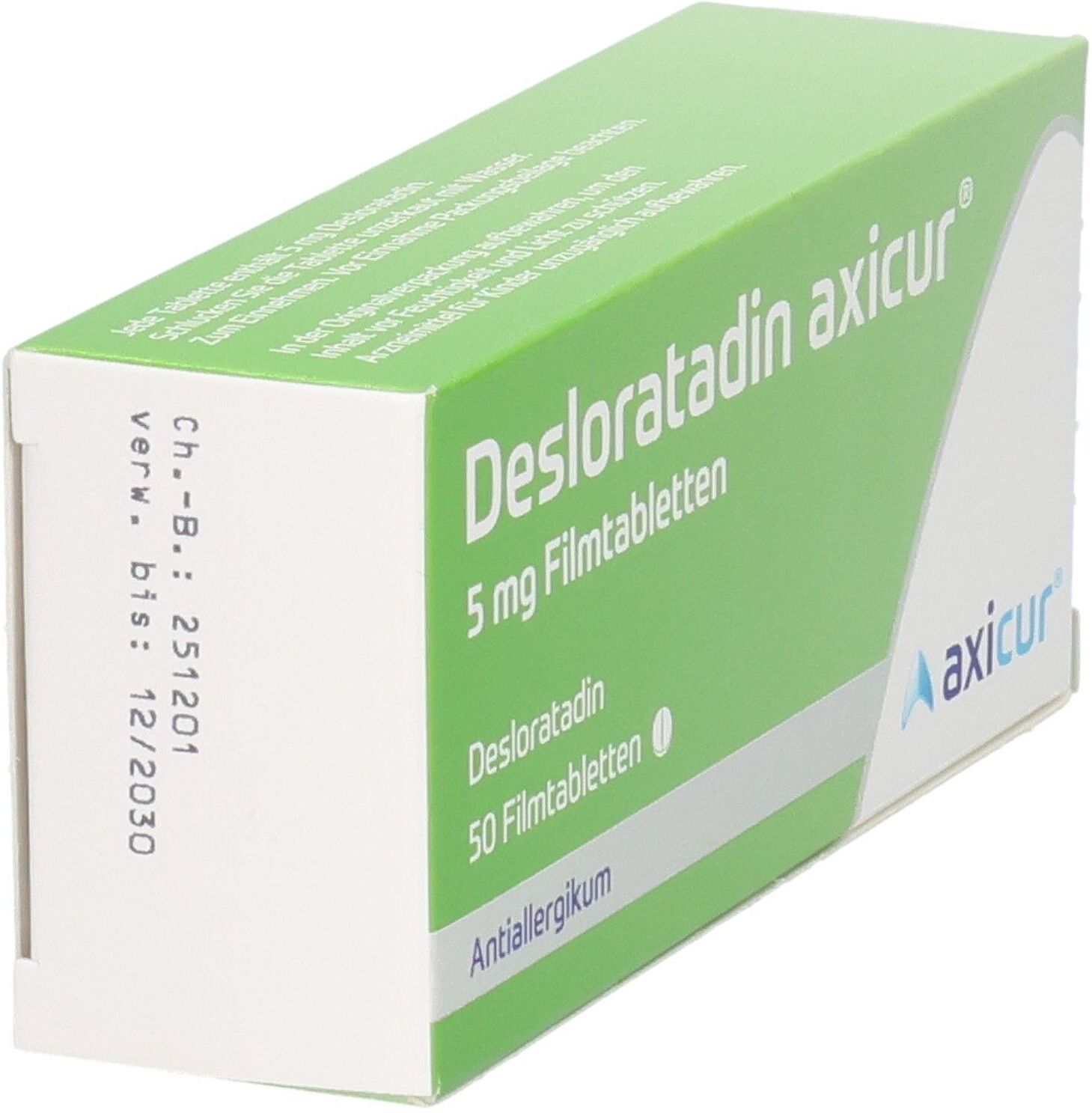 Desloratadin axicur 5 mg Filmtabletten 50 St