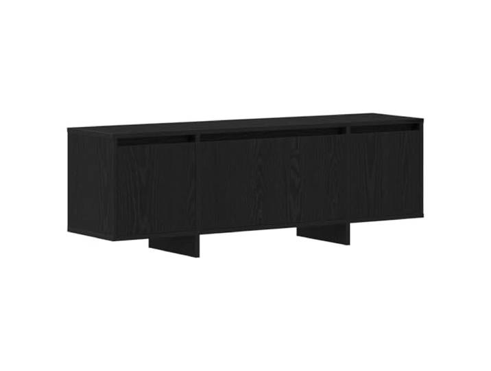 LMTYOENFG TV-Schrank Schwarz Eichen-Optik Lowboard 120x30x40,5 cm Kompakte Medienkonsole mit 4 Türen für Ihr Wohnzimmer oder Schlafzimmer, bietet geschützten Stauraum für Zubehör.