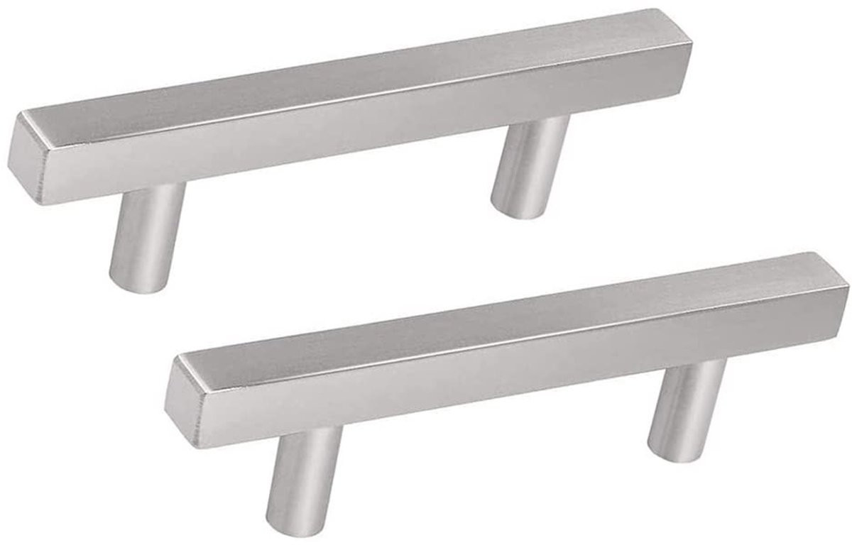 Dailygoods Kast Handgrepen RVS T Bar - 2 Stuks - Afstand 192mm