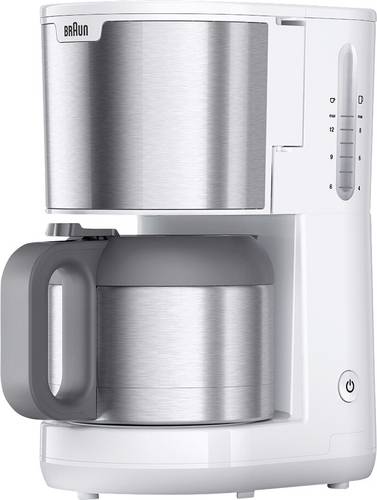 Braun KF 1505 WH Kaffeemaschine Edelstahl, Weiß
