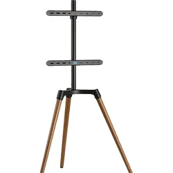 ISY ITV-700 TV Standfuß, max. 65 Zoll, Schwarz / Holzfarben