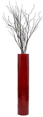 Uniquewise 30-Inch-Tall Decorative Contemporary Bamboo Display Floor Vase - Cylinder Shape - Stylish Home Decor Accent - Modern Tall Vase