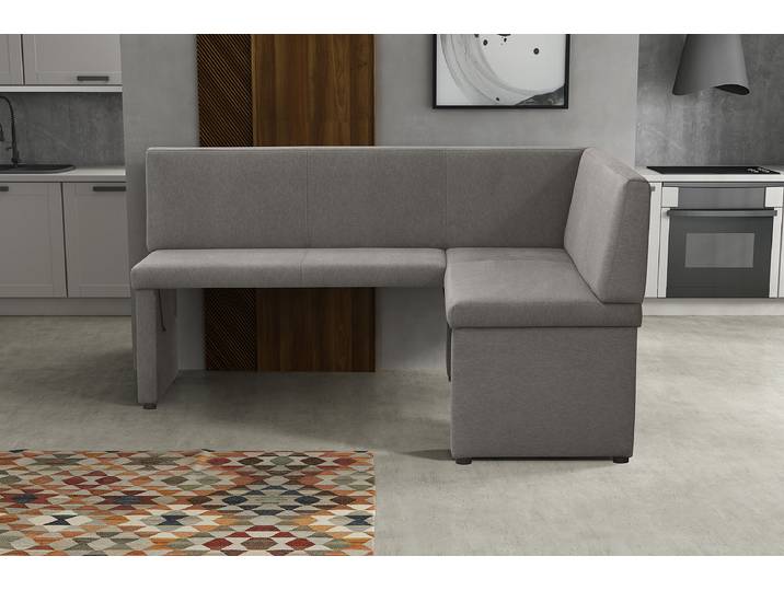 Banquette 166 x 87 x 146cm Gris Alignement à droite Velours Cassie: Gris marron