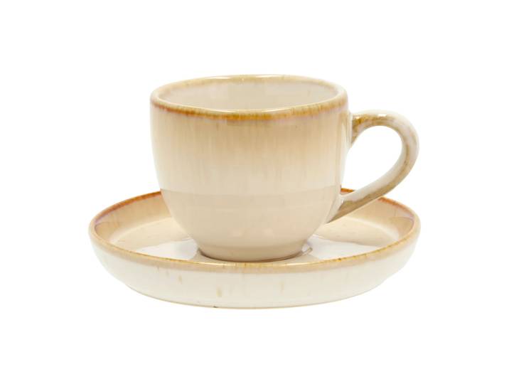 Bitz Tasse à expresso et soucoupe Bitz 7 cl Blanc crème