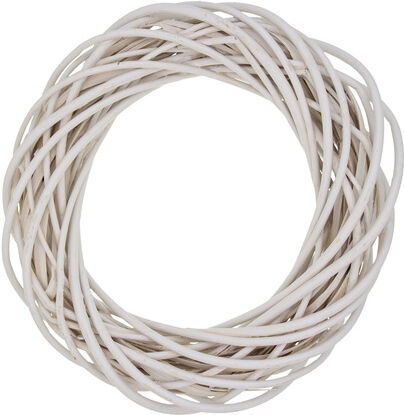 Weidenkranz, weiß, 30 cm Ø