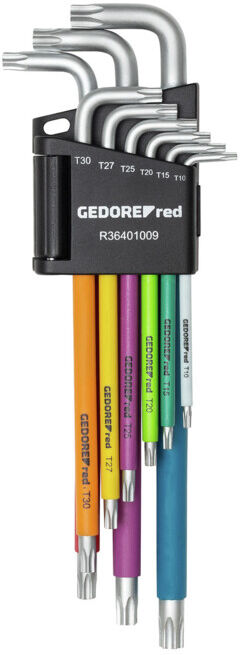 Jeu de tournevis coudés Gedore R36401009 TX T10-50, 9 pcs ; Gedore Red (3301333)