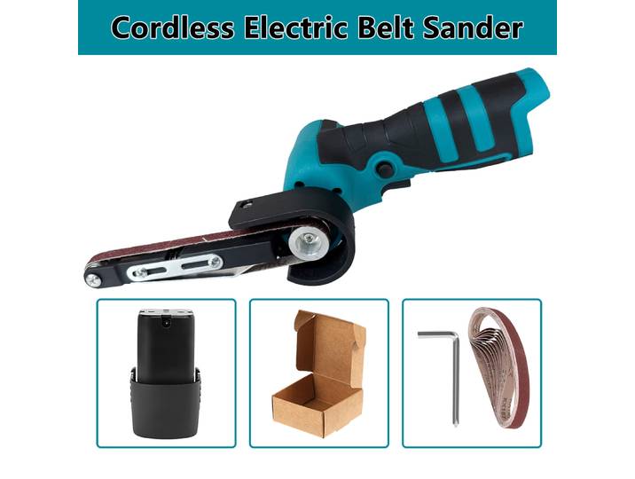 Nouvelle ponceuse à bande électrique mini sans fil à vitesse variable, outil de polissage et meuleuse d'angle pour batterie 16,8 V