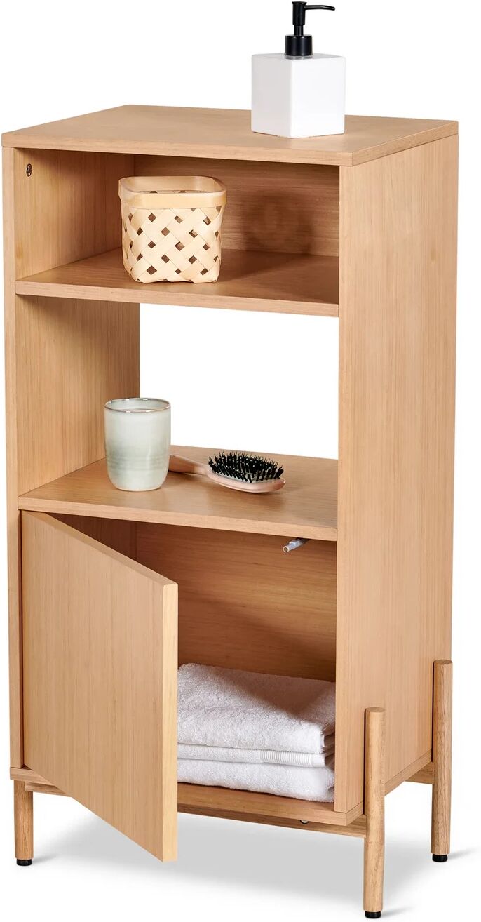 Tchibo - Badschrank mit Holzfurnier - 45x35x93cm - naturfarben -