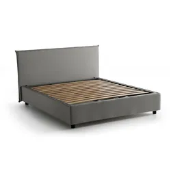 Arcan - Doppelbett, Grau, abziehbar Made in Italy