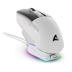 SHARK SGM50W WS - Gaming-Maus (Mouse), USB/Funk, RGB, schwarz