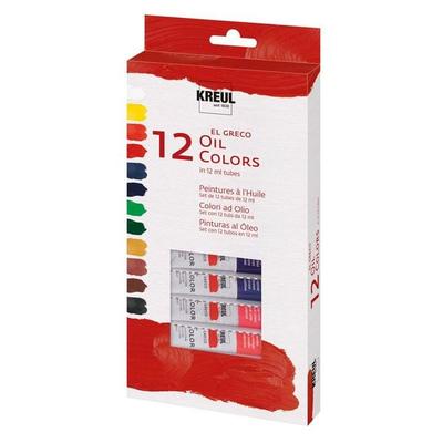 KREUL el Greco Ölfarben Set 12 x 12 ml Tuben