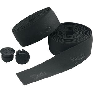 Deda Lenkerband Nastro, 180 cm, schwarz, EVA-Schaum, stoßdämpfend, mit Lenkerstopfen, 2 Rollen