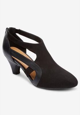 Women's The Sage Suede-Like Shootie Pump by Comfortview in Black (Size 11 M)