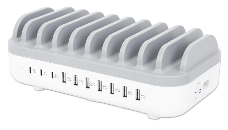 Manhattan 10-Port USB Power Delivery-Ladestation - 120 W 180856