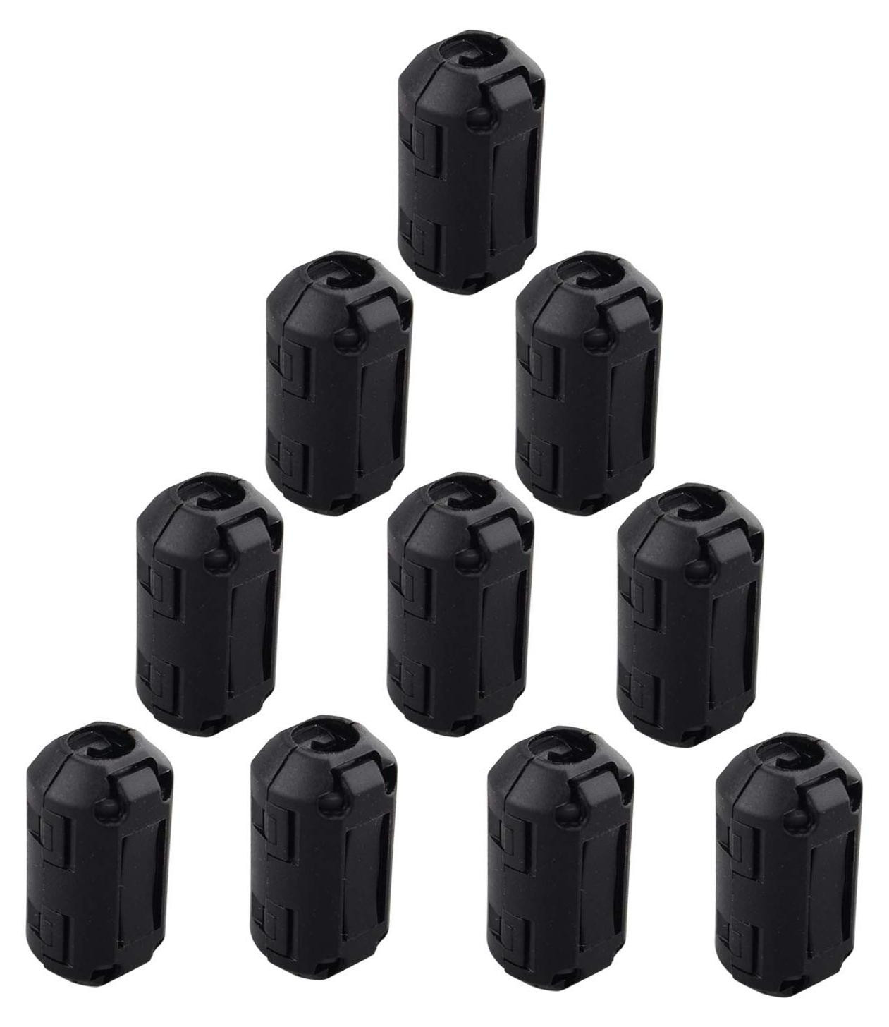 Dripio 10 Ferritkernclips, 7 mm, zwart, anti-interferentie