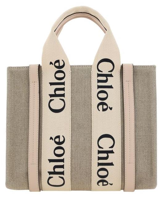 Chloé Handtasche aus Leinen in Braun