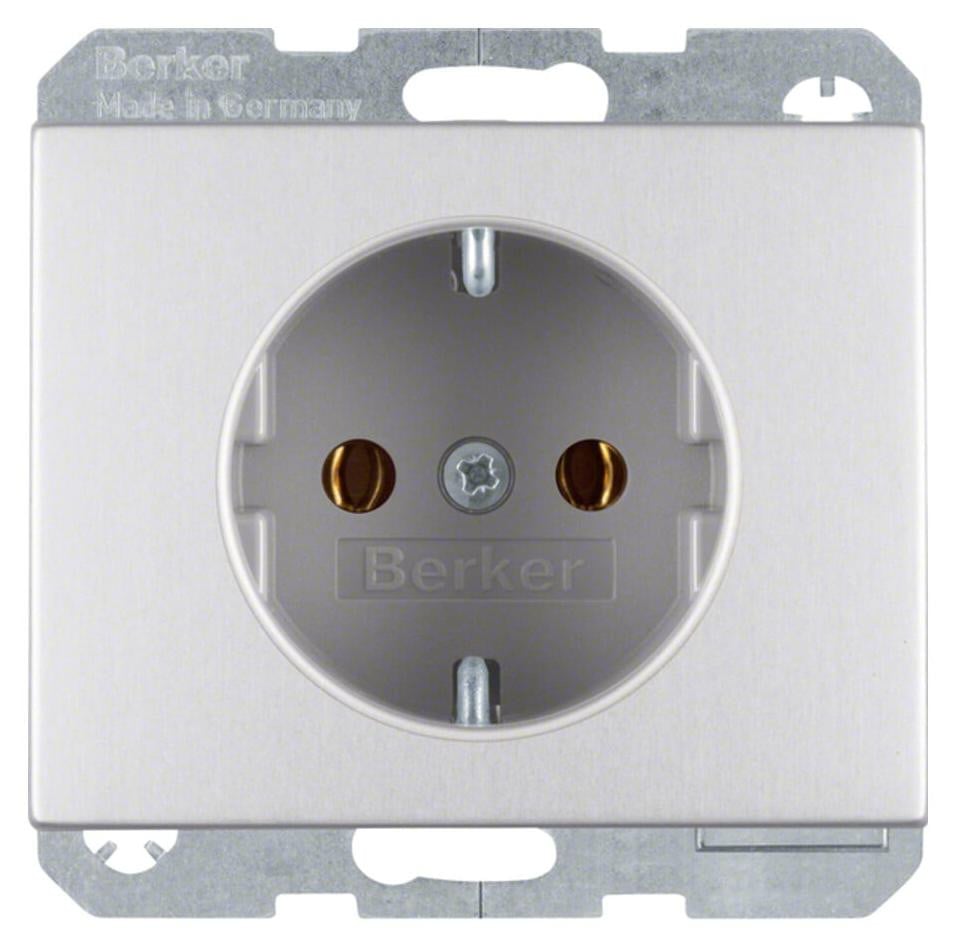 Berker Schuko stopcontact K.5 aluminium