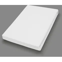 Spannbettlaken Jersey weiß (BL 190x200 cm) - weiß - BL 190x200 cm
