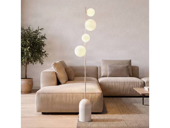 Stehlampe Etno LP4 EMIBIG LIGHTING, weiß / opal, für Wohn- / Esszimmer, Glas, Modern, Stehlampe