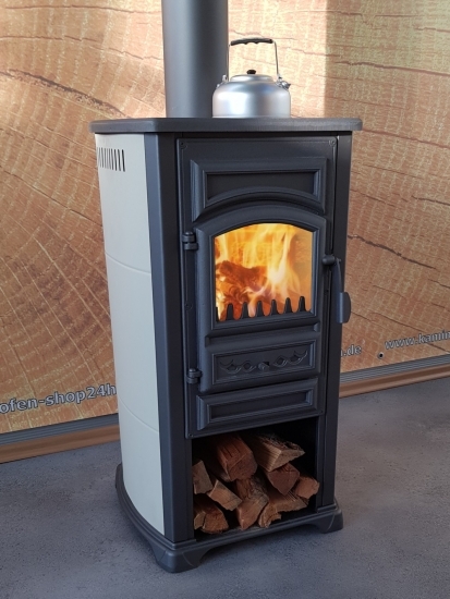 Kaminofen Forte creme mit Herdplatte - 5,4kW
