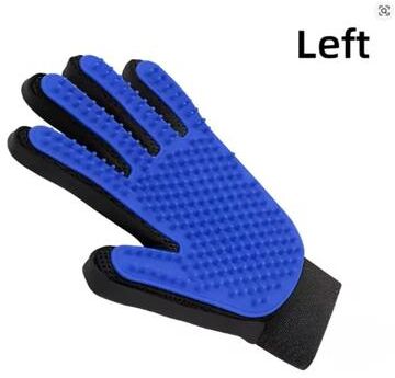 Uplifted Finds Zen Touch Silicone Grooming & Massage Glove blue Left
