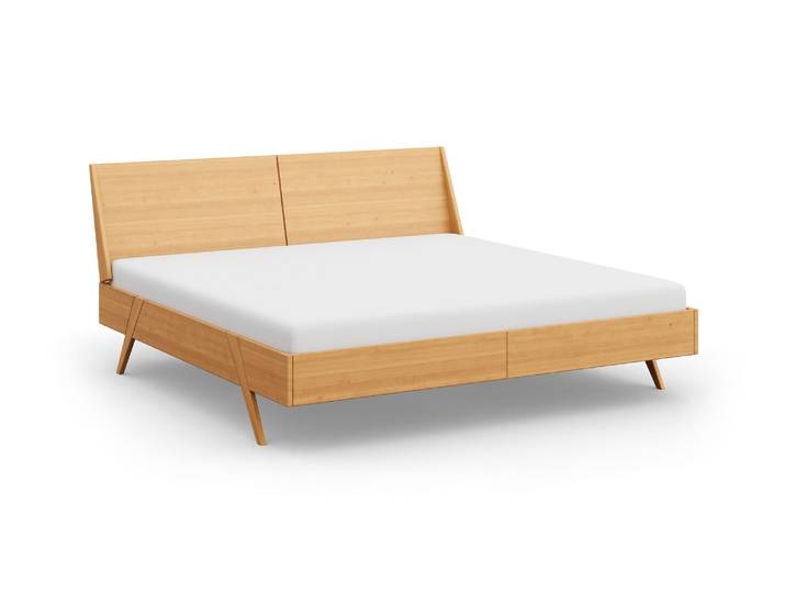 Naturwohnen Massivholzbett 200x200cm Erle natur geölt Serie Arbor Doppelbett Design und Handwerk vereint mit bioola® nature veredelt