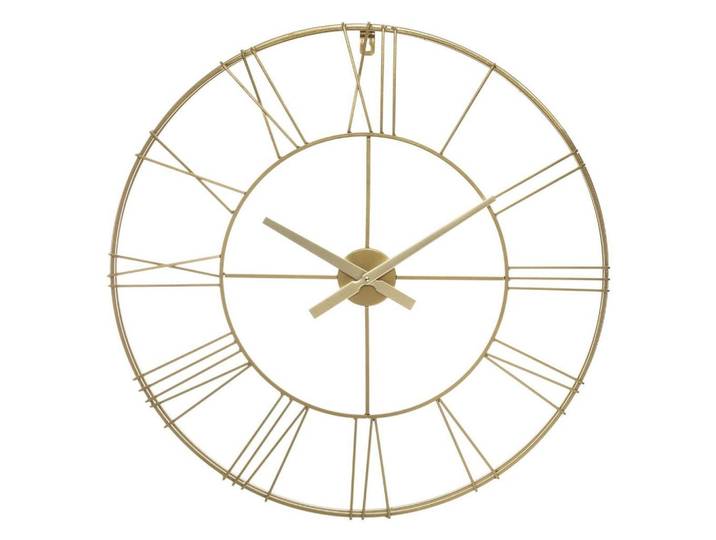 Atmosphera Createur d´interieur Wanduhr aus 3D Metall 70/6/70 cm, Goldfarben, Rund, 6x70x70 cm, Dekoration, Uhren, Wanduhren