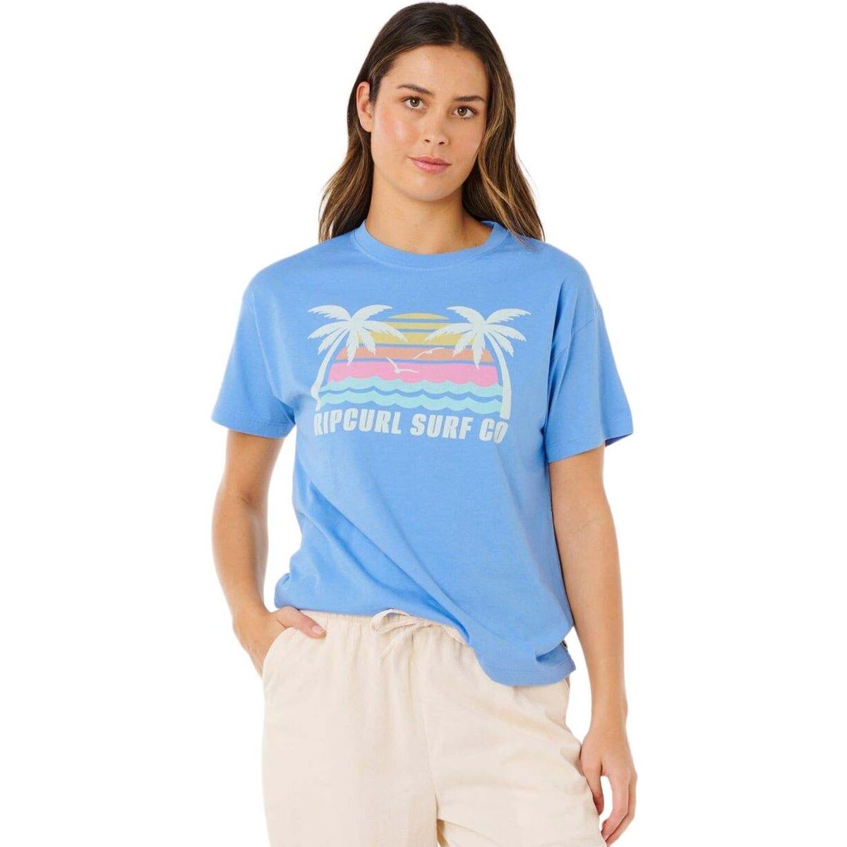 RipCurl Malibu Relaxed Tee cornflower blue (2404) L 0NCWTE-2404-L