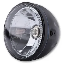 HIGHSIDER pro 5 3/4 Zoll Hauptscheinwerfer Skyline H4 Schwarz LED Standlichtring, E-Geprüft (1Stck)