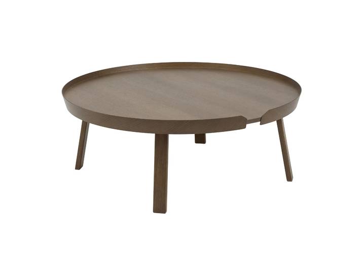 Muuto Table d appoint Around extra large Brun foncé tacheté'