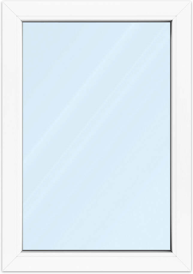 fenetre24.com Menuiserie PVC 70x100 cm, blanc, aluplast IDEAL 4000, 1 vantail, vitrage fixe, configuration personnalisée