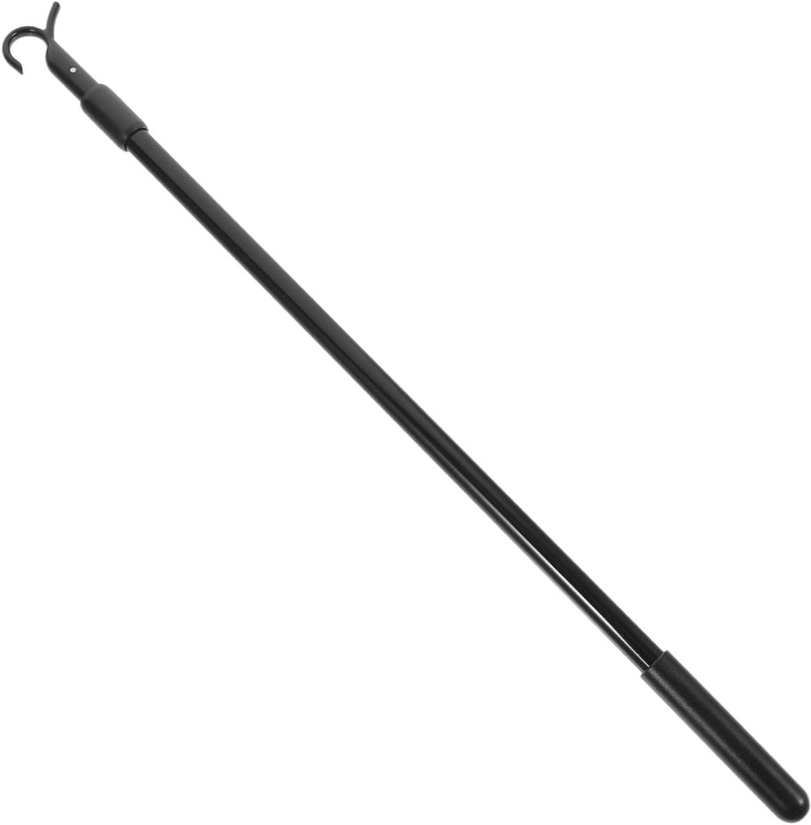 Merkloze intrekbare aluminium gordijn trekstang in zwart, breedte: 35,7 cm