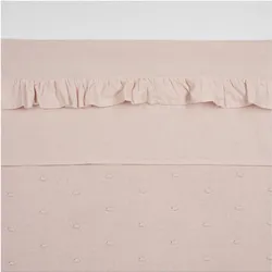 Meyco, Fixleintuch Babybett, Bettlaken Ruffle soft pink