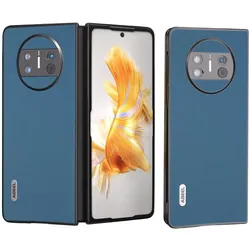 König Design Hülle Handy Schutz für Huawei Mate X3 Tasche Case Cover Bumper Etuis Kunstleder (Huawei Mate X3), Smartphone Hülle, Blau
