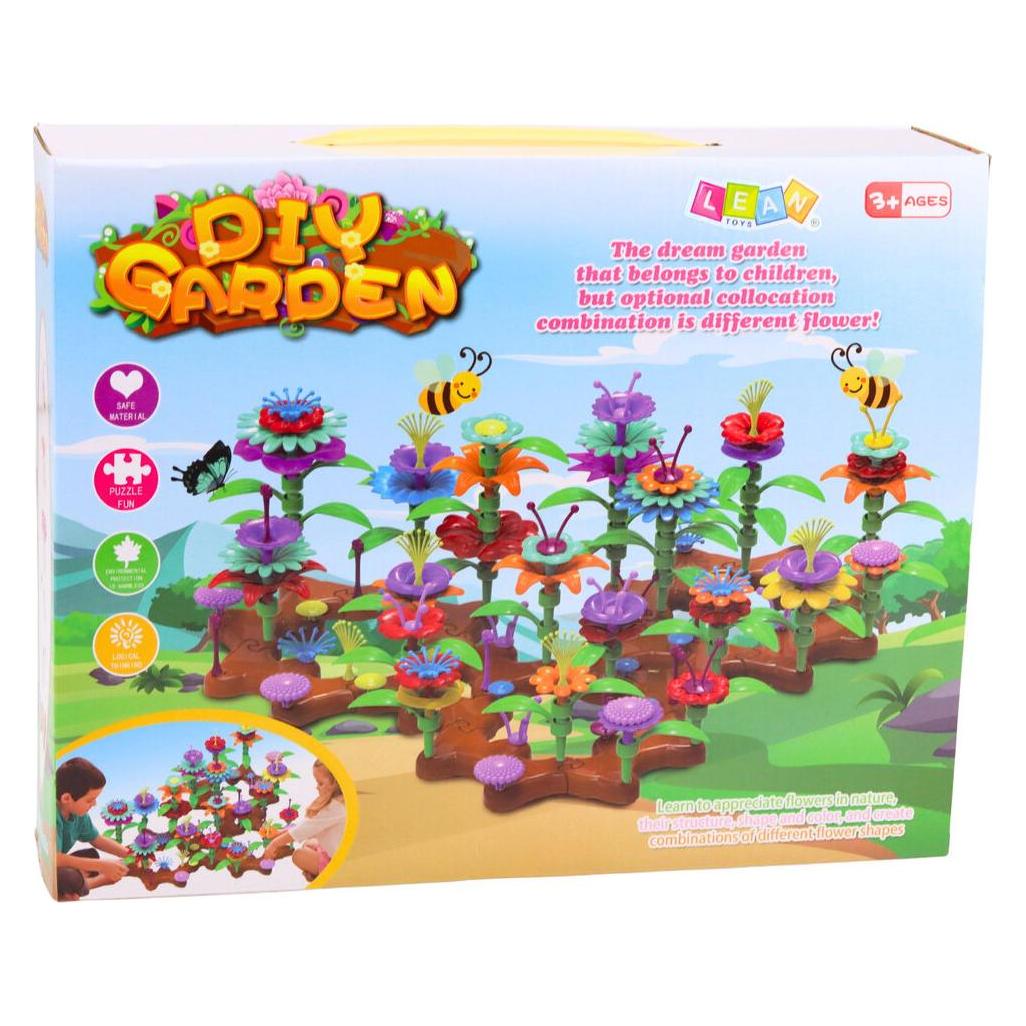 Lean Toys DIY Blumen Bunte Gartenbausteine â€<â€<Set 148 Teile. (68076376)