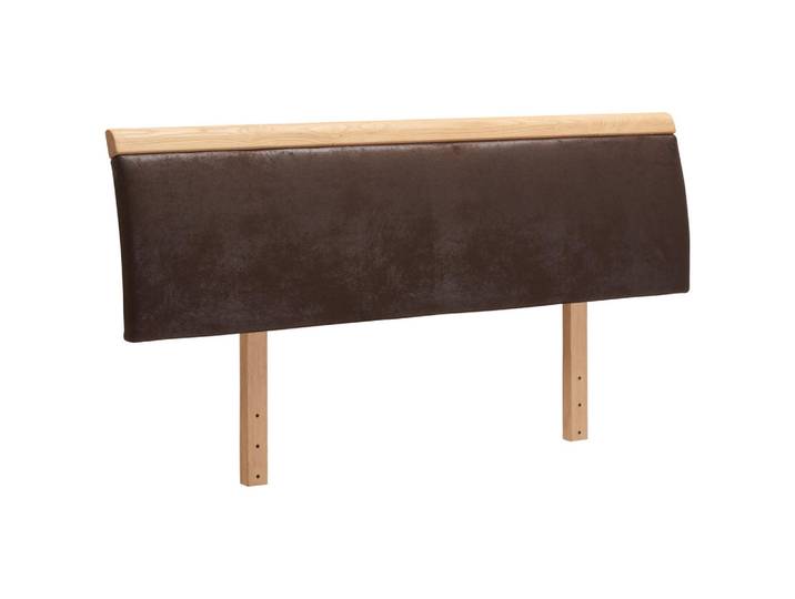 Linea Natura Kopfteil, Braun, Eichefarben, Holz, Textil, Wildeiche, massiv, 147x44x25 cm, Schlafzimmer, Bett, Bettgestelle- Einzelteile, Bett-Kopfteile